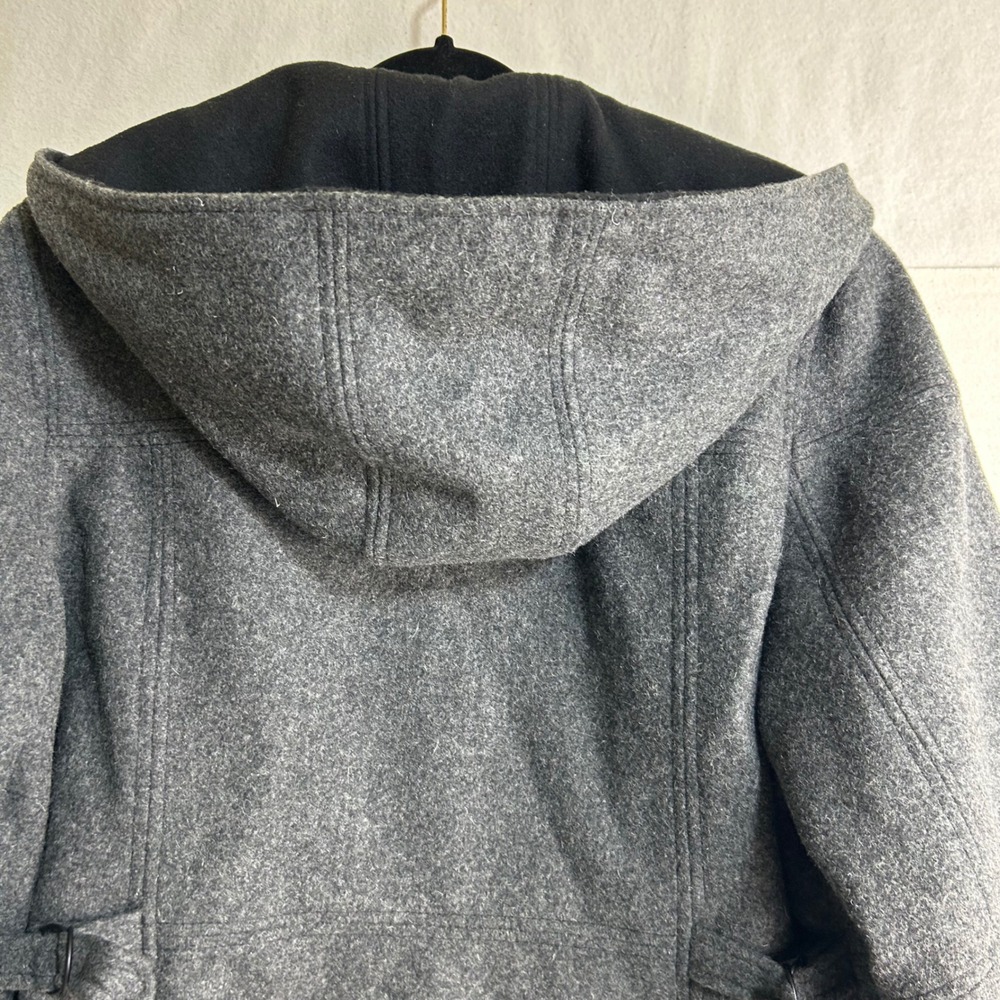 Braetan Women's Charcoal Grey Wool Blend‎ Hooded Zip Front Coat Size Medium - Picture 8 of 11